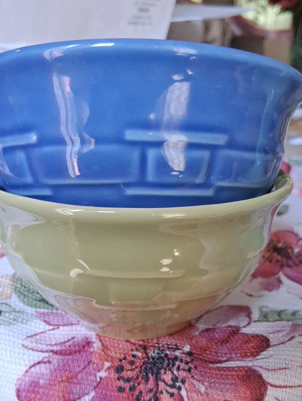 Longaberger Pottery Woven Traditions Set Of 4 Dessert Bowls